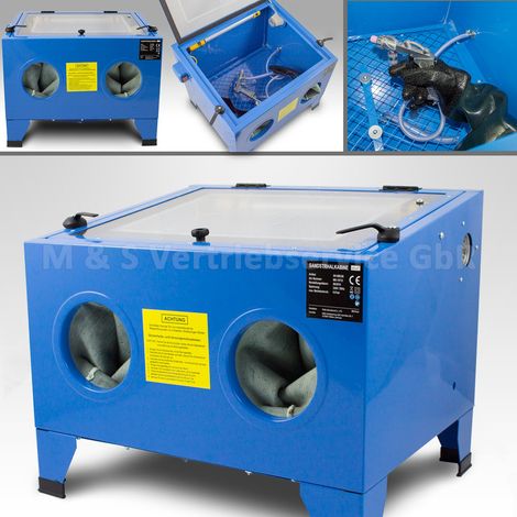 Bituxx Sandstrahlkabine 90 Liter Tisch Industrie Sandstrahlgerät Sandstrahlen (1/5)