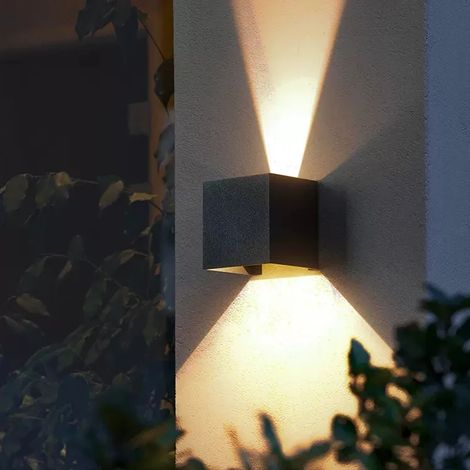 (Blanc sans détecteur de mouvement PIR - 20 W - Blanc chaud 3000 K) Applique murale LED avec détecteur de mouvement PIR, étanche IP65, pour extérieur, porche, jardin, chambre ou chevet. (1/5)