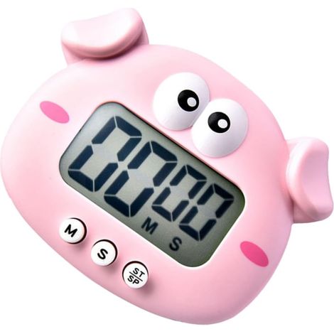 Minuteur Électronique Cartoon Petit Cochon sans Piles Minuterie Multifonction pour Cuisine Étude et Travail Minuterie Pratique pour Pâtisserie et Gestion du (1/5)