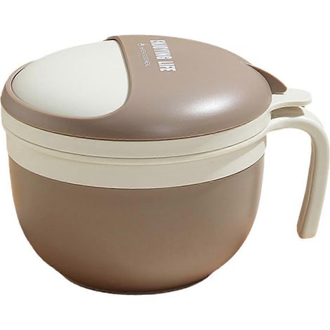 Bol isotherme compartimenté rempli d'eau pour nouilles instantanées, boîte à lunch pour cantine, boîte à lunch pour étudiants, boîte à lunch pour employés de bureau à emporter B (1/4)