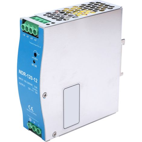 Alimentation DinRail 120W 12V 10A NDR12012 100-240VAC pour capteur PLC variateur
