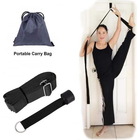 Sangle d'étirement de Ballet, Sangle de Yoga Ceinture Élastique Étirement, Écarteur de Jambe, Soyez Plus Flexible avec la Poignée (1/4)