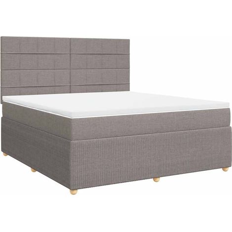 Maison Exclusive - Giroletto a Molle con Materasso Tortora 180x200 cm in Tessuto