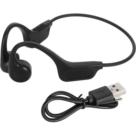 Casque Bluetooth 5.3 à conduction osseuse IP56, étanche et anti-poussière, oreille ouverte pour course, randonnée, vélo (1/5)