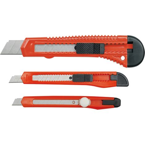 Cutter-Messer Set mit Abbrechklingen, 3 Stück