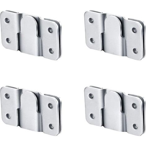 Trywise Support stationnaire,Supports de Montage Encastrés, Supports de Fixation Murale pour Tête de Lit Fixation Murale Verrouillage Z Clip Crochet Matériel pour Meubles Connexion, Images Miroirs Fr (1/4)