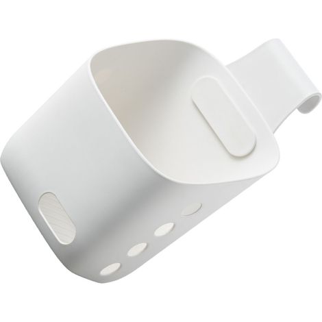 Panier suspendu pour salle de bain (sans chat), étagère de rangement pour toilettes, panier suspendu pour gingembre et ail, panier de rangement pour cuisine, panier de rangement en plastique blanc, gr (1/5)