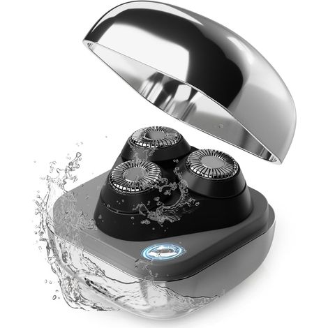 Rasoir électrique rotatif avec lames flottantes 3D, épilateur étanche utilisable sur peau sèche ou humide, rechargeable par USB, épilateur portable pour le visage, le corps et le visage.-AquaForge