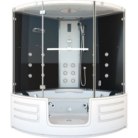 Dampfdusche Whirlpool Dusche Duschkabine K70-SW-EH-SC 150x150cm aktive Schlauch-Reinigung