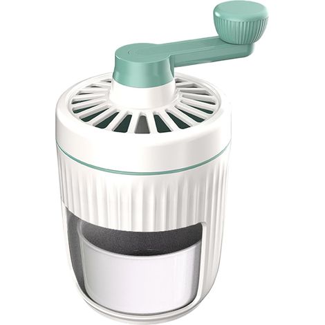 Rasoir à glace manuel, brise-glace sans BPA avec manivelle et plateau de collecte, machine à cônes de neige portable pour glace pilée (vert) (1/5)