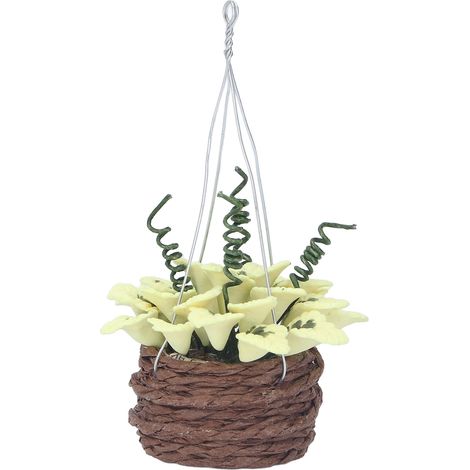 Panier Suspendu Décoratif en Résine Miniature pour Maison de Poupée 1:12 (1/5)