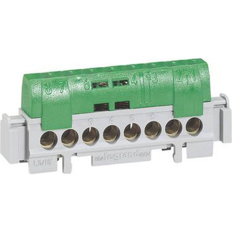 Morsetto di connessione verde a 8 fori IP2xZ-8 004832