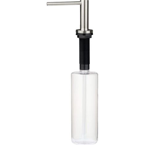 Dispenser per lavello cucina porta detersivo piatti 10.4x33 cm finitura acciaio spazzolato - Larri
