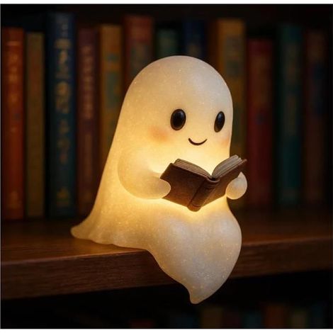 Phantom Reading Lamp - 3D warm light night light, LED figurine for book lovers. (1/5)
