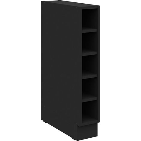 Küchen Unterschrank Regal 15 cm Schwarz Küchenzeile Küche SIENA / MONZA / ARONA (1/5)