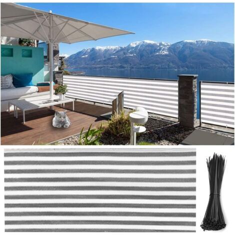 Paravent de balcon, clôture de protection extérieure, filet d'ombrage coupe-vent et anti-UV, adapté aux cours, terrasses et serres. (1/5)