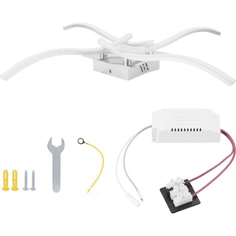 Luminaire de plafond 140 LED design courbé élégant pour chambre salon bureau AC85-265V (1/5)
