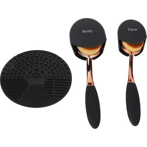 2 brosses applicatrices crème solaire, fibres souples, pinceau SPF avec capuchon protecteur (1/5)