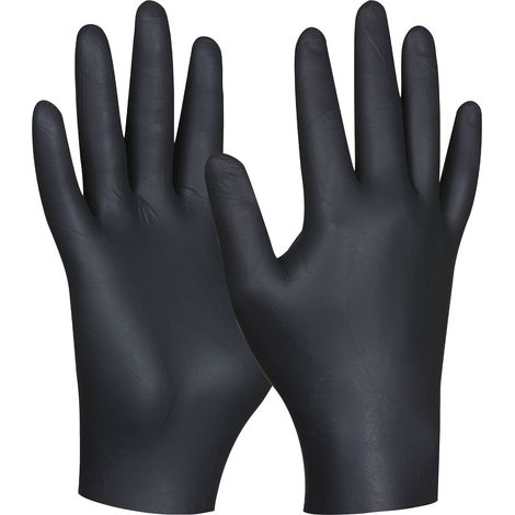 Gebol Einweghandschuhe Black Nitril eco L - Schwarz, ungepudert, latexfrei, 100 Stück, lebensmittelecht (1/3)