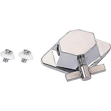 Support de pied chromé pour batterie, accessoire de remplacement argenté (1/5)