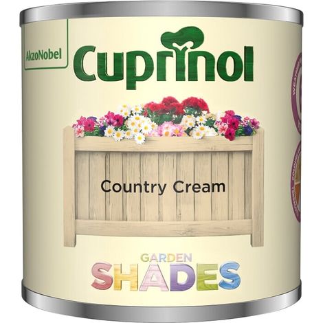 Cuprinol Garden Shades Tester Paint Pot - 125ml - Country Cream