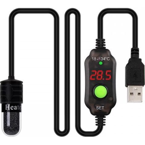 Réchauffeur D'aquarium, Mini Radiateur Submersible pour Aquarium Tige Chauffante Contrôle Précis de la Température pour Aquarium 4L (1/5)