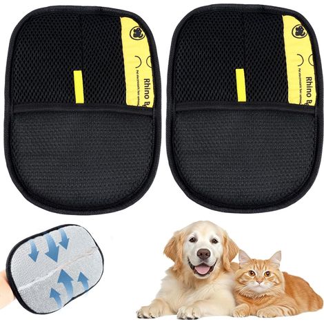 Set of 2 Double-Sided Grooming Gloves for Dogs and Cats (1/5)