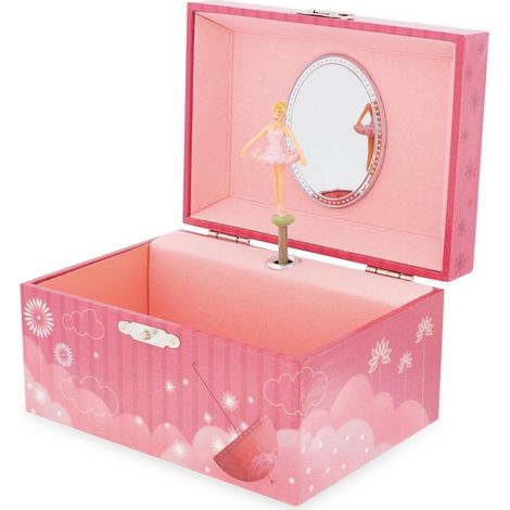 Boîte à bijoux Ulysse avec musique et parasol ballerine rose (1/5)
