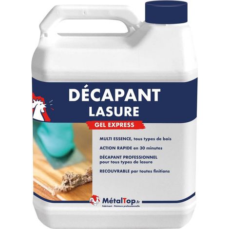 Metaltop – Décapant lasure gel 1 L – Pour bois dur et teck – Application facile – Protection intérieure et extérieure jusqu'à 12 ans (1/5)