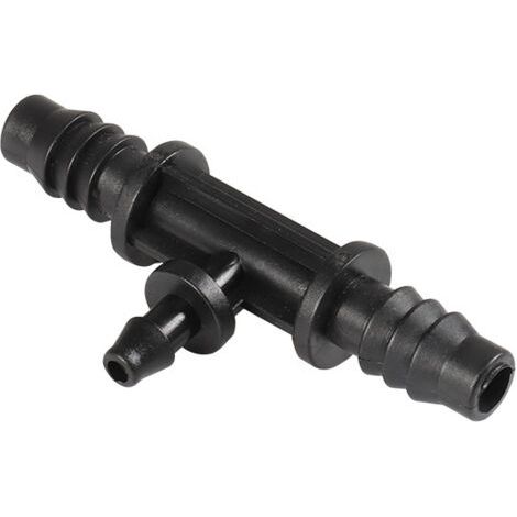 Lot de 5 raccords de tuyau goutte à goutte cannelés de 4 mm et 7 mm de diamètre intérieur pour système d'irrigation agricole de jardin