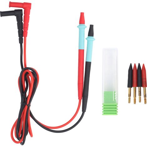 Kit de fils de Test multimètre en Silicone CAT III, ensemble électrique 1000V avec 4 sondes à aiguilles interchangeables (1/5)