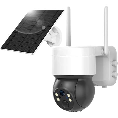 3MP Outdoor Motion Tracking Color Night Vision Surveillance Battery Solar CCTV Camera(WiFi Camera 64G) (1/5)