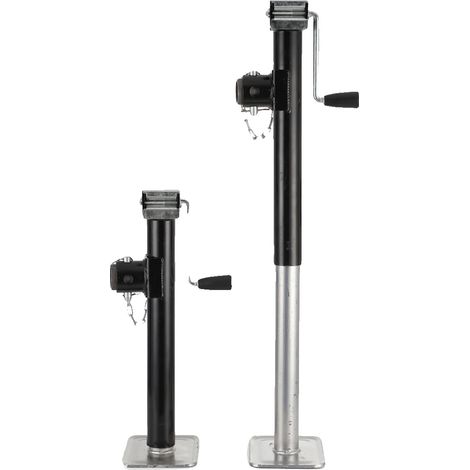Support pliant, capacité de charge 800 kg, hauteur réglable de 530 mm à 900 mm, diamètre du tube 57 mm, plaque de base 200 mm x 150 mm, design extensible et pliable (1/5)