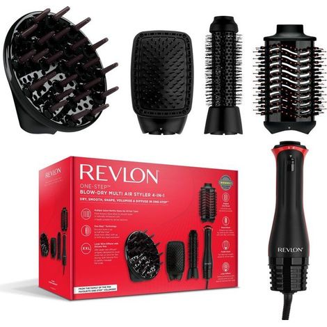 Multistyler 4-en-1 - REVLON - RVDR5373E - Pour cheveux texturés - 4 températures - Noir