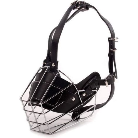 1 muselière pour chien, en acier inoxydable, avec ventilation, réglable, adaptée à toutes les tailles de chiens (1/5)