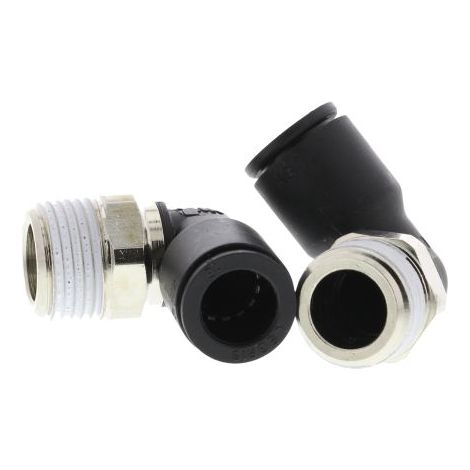 Adaptateur fileté coudé Legris LF3000 vers Enfichable 10 mm R 3/8 Mâle ( Prix pour Paquet de 2 )