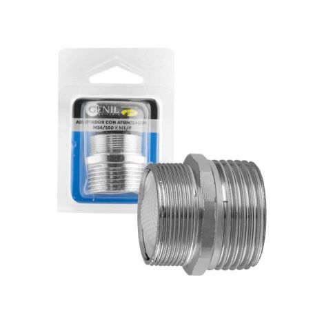 Adaptateur de robinet avec atomiseur M24/100, sortie M3/4, GENIL. (1/4)