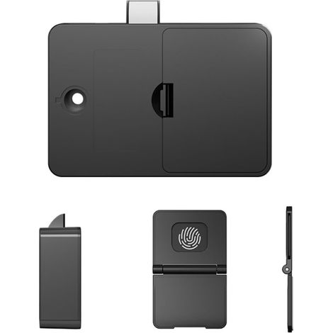 Verrou intelligent invisible sans clé, serrures intelligentes, cachées magnétiques, pour enfants, armoire à liqueur, armoire, bureau, commode - Noir