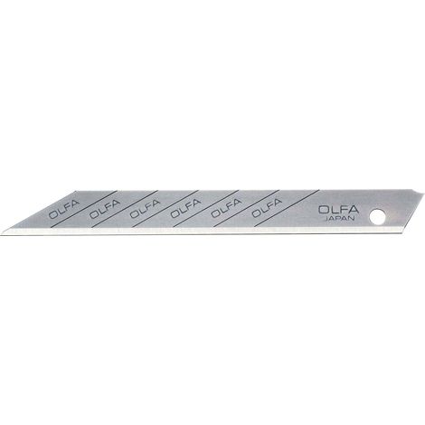 Lames de découpe OLFA 9 mm avec angle de coupe de 30°, paquet de 10 unités. (1/2)