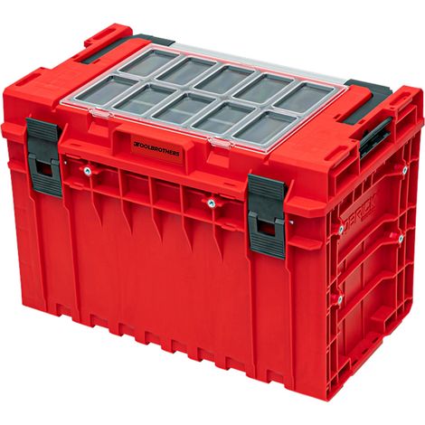 Toolbrothers RHINO XXL Werkzeugkoffer ULTRA Handling+ Höhe XL 52 l IP66 mit herausnehmbaren Trennwänden + Boxen
