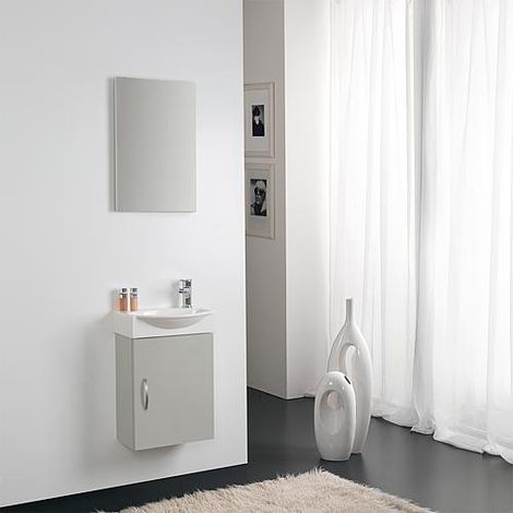 Kit meuble lave-mains Mini 42 couleur: gris nuage (1/5)