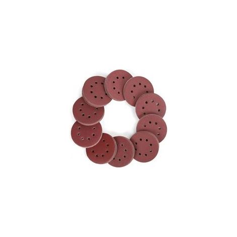 Discos de lijado de 150 piezas, XU, abrasivos de 125 mm con 8 agujeros, papel de lija, lijado, grano 60, 80, 100, 120, 150, 180, 240, 320, 400, 600 para pulido, eliminación de óxido, acabado