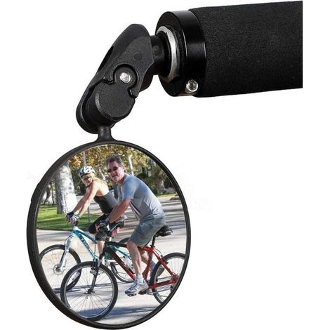 Konvexer HD-Fahrradspiegel – 360° drehbar – faltbar – stoßfest – für E-Bike-, Mountainbike- und Rennradlenker – 17,4–22 mm (1/5)