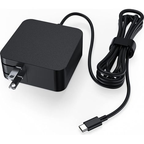Chargeur secteur USB-C 65 W/45 W (dernier modèle 2025) pour ordinateur portable Asus Chromebook, ZenBook Transformer et ExpertBook (C302C, C213, C214, C43). (1/4)
