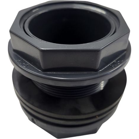 ø 50 mm - 2 pouce Traversée de paroi en PVC pour tuyau ø 50 mm, aquaponie, aquaculture. - jardiboutique (1/4)