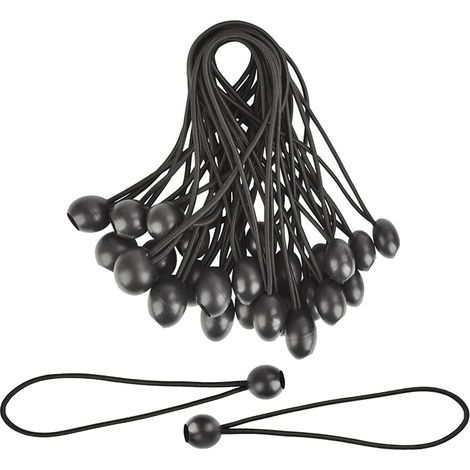 30 Stück Bungee-Seile, Gummi-Bungee-Seile mit Kugel, für Plane, Pavillon, Zelt, Vorhänge, Gartenzaun Befestigung der Gewächshausabdeckung, Befestigung der Anhängerabdeckung (1/5)