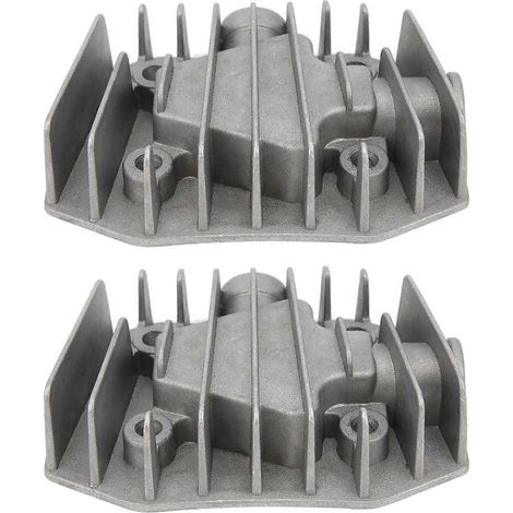 pièces culasse de compresseur d'air, raccords en aluminium 4/3/5P, couvercle de refroidissement 48 mm x 72 mm (1/4)