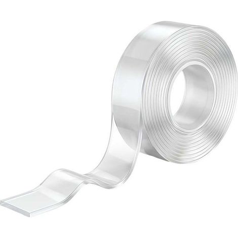 Ruban adhésif - AVIZAR - Nano Tape - 3 cm x 2 m - Ép. 2 mm - Réutilisable - Fixation sans perçage (1/5)
