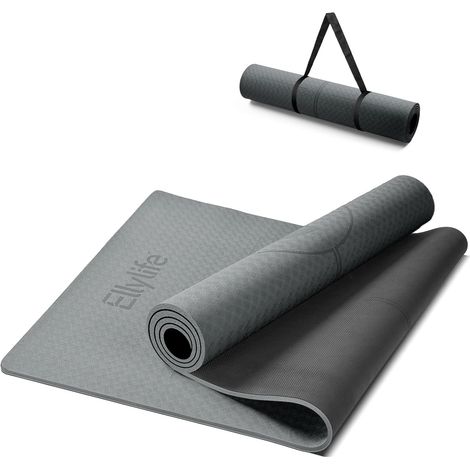 Non-Slip Yoga Mat, Natural Rubber + PU/TPE, Ultra Grip (1/5)