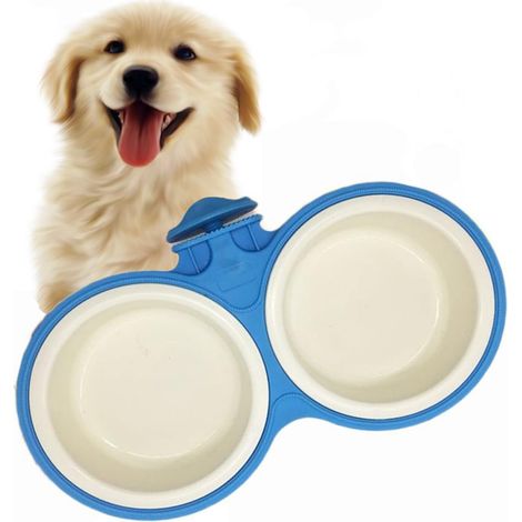 Bol Durable pour Animaux, Bol de Cage pour Animaux, Bols Amovibles pour Nourriture et Eau avec Support de Boulon, Bol Suspendu pour Cage, Ensemble de Mangeoire Antidérapante, Double Mangeoires, Portab (1/5)